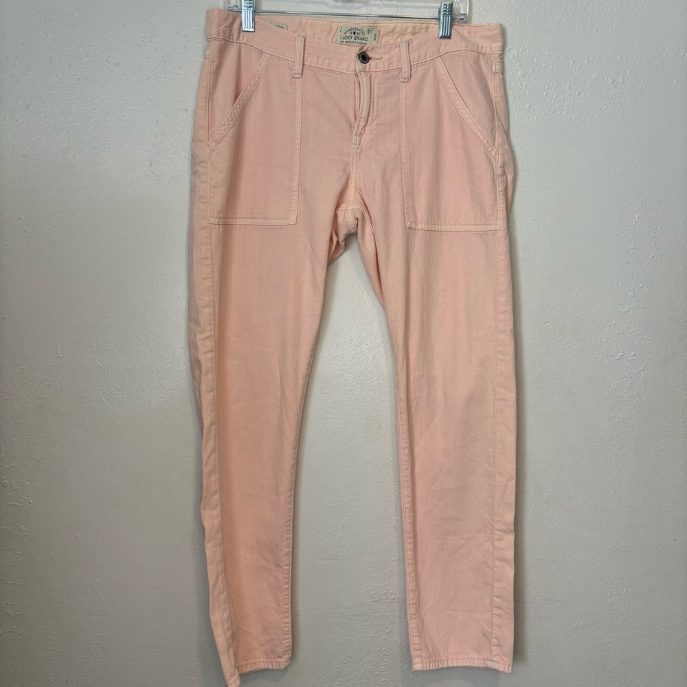 Lucky Brand Women’s Sienna Slim Boyfriend‎ Pants Pink Size 8/29 Lightweight